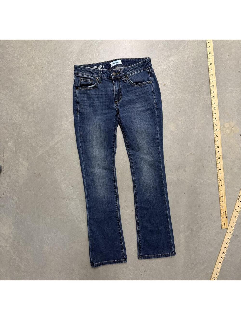 2000's Women's Sonoma Curvy Bootcut Denim Jeans Sized 4 Petite
